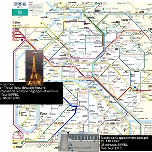  Séjour chez l'habitant Eiffel Citea Access Dayroom Espace Sans Nuitee Et Partagee Chatillon Nuitee -- Repos Journee Ou Espace Travail 8-19h Proche Tour Eiffel Ou Usage Bureau A L'heure En Journee -- Nuitee Chatillon Avenue France
